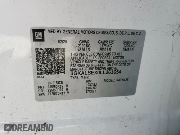 2020 GMC Terrain Denali с VIN 3GKALSEX0LL261654, выставлен на аукционе Copart как лот 47451725 с пробегом 97 629 миль миль и Чистый • Clean title. История ставок и продаж доступна на DreamBid. Изображение 15.