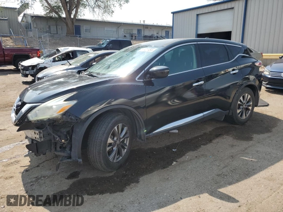 2016 Nissan Murano S with VIN 5N1AZ2MG8GN154865, listed as a Copart auction lot 61421484 with 133,805 mi miles and Salvage Title. Bid and sale history available at carsss.com. Image 1.