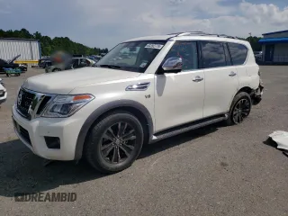 2018 Nissan Armada Platinum with VIN JN8AY2NF2J9332108, listed as a Copart auction lot 63392775 with 158,389 mi miles and Salvage title. Bid and sale history available at DreamBid. Image 1.