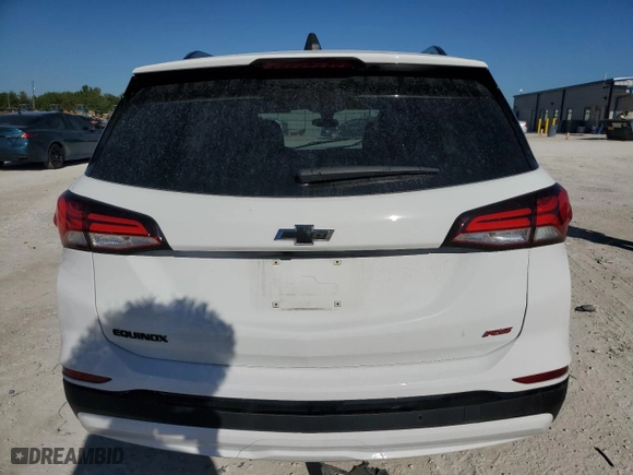 2024 Chevrolet Equinox RS with VIN 3GNAXMEGXRS140437, listed as a Copart auction lot 48734325 with 22,181 mi miles and Non Repairable. Bid and sale history available at carsss.com. Image 6.