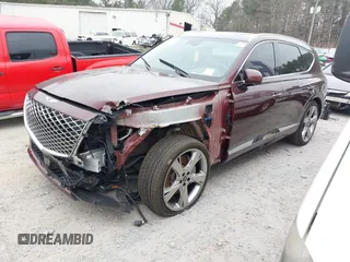 2021 Genesis GV80 with VIN KMUHCESC1MU031056, listed as a IAAI auction lot 41178354 with 95,749 mi miles and . Bid and sale history available at DreamBid. Image 2.