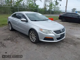 2012 Volkswagen CC Sport PZEV with VIN WVWMP7AN4CE505983, listed as a IAAI auction lot 41877700 with 156,446 mi miles. Bid and sale history available at carsss.com. Image 1.