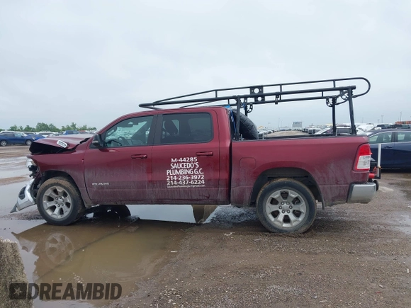 2022 Ram 1500 Big Horn with VIN 1C6RREFT4NN119974, listed as a IAAI auction lot 42162712 with 123,724 mi miles and . Bid and sale history available at DreamBid. Image 14.