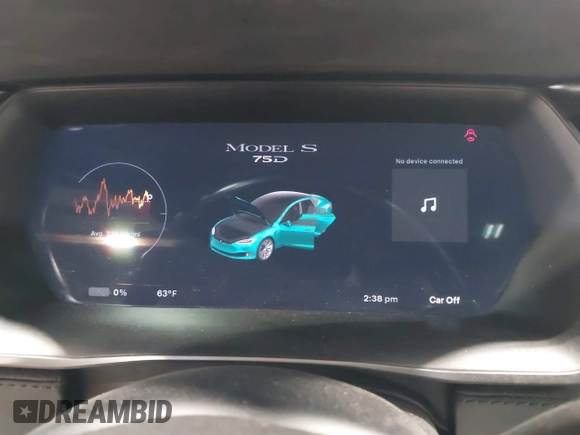 2018 Tesla Model S 75D with VIN 5YJSA1E24JF257817, listed as a IAAI auction lot 41960439 with 61,971 mi miles and . Bid and sale history available at DreamBid. Image 16.