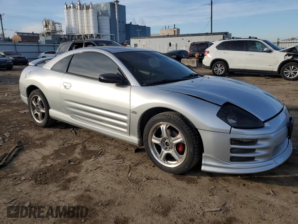 2001 Mitsubishi Eclipse with VIN 4A3AC54H71E185335, listed as a Copart auction lot 44184055 with 93,798 mi miles and Salvage Title. Bid and sale history available at DreamBid. Image 4.