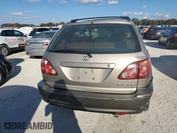 2000 Lexus RX 300 with VIN JT6HF10U7Y0105891, listed as a Copart auction lot 74703174 with 0 mi miles and Non Repairable. Bid and sale history available at carsss.com. Image 6.