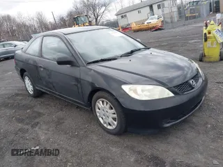 2005 Honda Civic Cpe LX with VIN 1HGEM22585L054068, listed as a IAAI auction lot 41961971 with 108,941 mi miles. Bid and sale history available at carsss.com. Image 1.