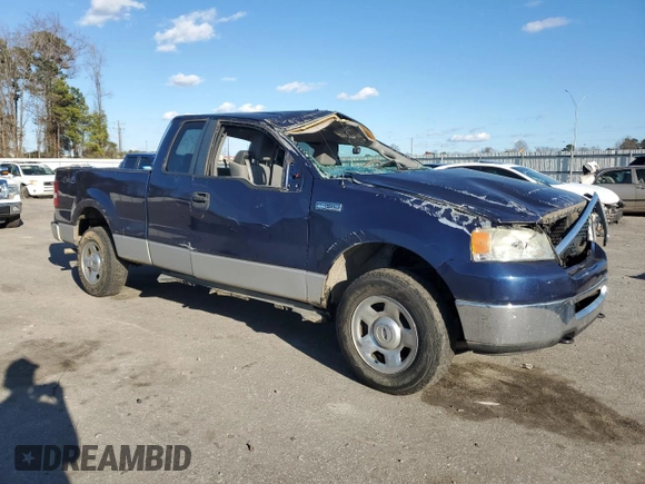 2007 Ford F-150 XLT with VIN 1FTPX14V87KC18725, listed as a Copart auction lot 86946664 with 238,544 mi miles and Salvage title. Bid and sale history available at DreamBid. Image 4.