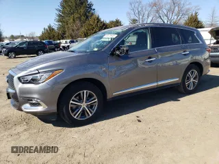 2019 Infiniti QX60 PURE with VIN 5N1DL0MM5KC563595, listed as a Copart auction lot 48678945 with 45,517 mi miles and Salvage Title. Bid and sale history available at carsss.com. Image 1.