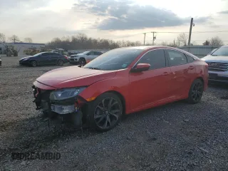 2019 Honda Civic Sport with VIN 2HGFC2F82KH597601, listed as a Copart auction lot 48484185 with 81,778 mi miles and Salvage title. Bid and sale history available at DreamBid. Image 1.