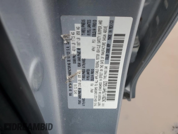 2017 Mazda 3 Sport with VIN 3MZBN1U75HM119823, listed as a Copart auction lot 52610235 with 77,034 mi miles and Salvage Title. Bid and sale history available at DreamBid. Image 12.