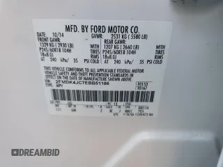 2014 Ford Edge SEL z VIN 2FMDK4JC7EBB51186, wystawiony jako Copart lot #88908755 z przebiegiem Nie podano mil oraz Nie do naprawy • Non repairable. Historia ofert i sprzedaży dostępna na DreamBid. Obrazek 13.