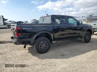 2024 Ford Ranger XLT with VIN 1FTER4GHXRLE33755, listed as a Copart auction lot 42812135 with 1,012 mi miles and Salvage Title. Bid and sale history available at carsss.com. Image 3.