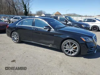 2019 Mercedes-Benz S-Class S 560 with VIN WDDUG8DB2KA454986, listed as a Copart auction lot 49821485 with 0 mi miles and Salvage Title. Bid and sale history available at carsss.com. Image 4.