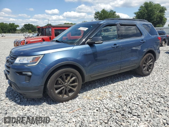2018 Ford Explorer XLT with VIN 1FM5K7D81JGA12252, listed as a Copart auction lot 52372855 with 120,247 mi miles and Salvage Title. Bid and sale history available at DreamBid. Image 1.