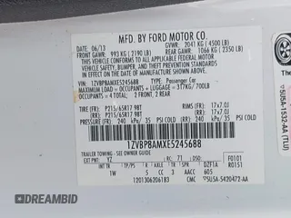 2014 Ford Mustang V6 with VIN 1ZVBP8AMXE5245688, listed as a IAAI auction lot 42074539 with 146,028 mi miles. Bid and sale history available at carsss.com. Image 9.