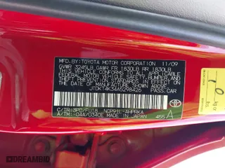 2010 Toyota Yaris with VIN JTDKT4K34A5298426, listed as a IAAI auction lot 42008402 with 105,580 mi miles. Bid and sale history available at carsss.com. Image 9.