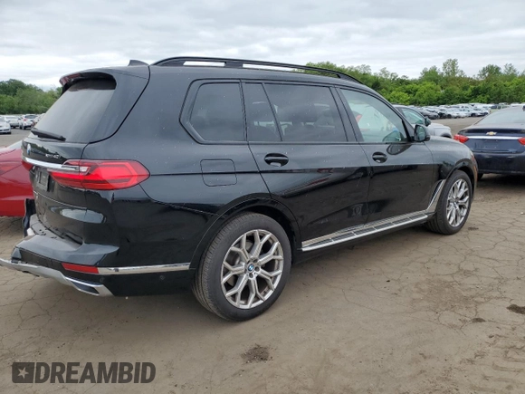 2022 BMW X7 xDrive40i z VIN 5UXCW2C03N9M08416, wystawiony jako Copart lot #57808645 z przebiegiem 38 424 mil mil oraz Szkoda całkowita • Salvage title. Historia ofert i sprzedaży dostępna na DreamBid. Obrazek 3.