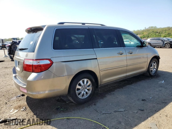 2006 Honda Odyssey EX-L z VIN 5FNRL38726B425098, wystawiony jako Copart lot #56143585 z przebiegiem 153 137 mil mil oraz Szkoda całkowita • Salvage title. Historia ofert i sprzedaży dostępna na DreamBid. Obrazek 3.