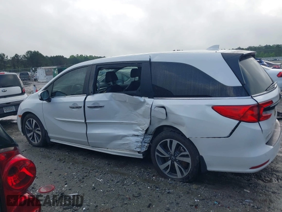 2022 Honda Odyssey Touring with VIN 5FNRL6H87NB058420, listed as a IAAI auction lot 42234499 with 78,633 mi miles and . Bid and sale history available at DreamBid. Image 14.