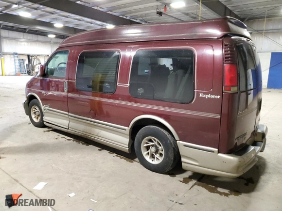 2002 Chevrolet Express Van with VIN 1GBFG15R921215686, listed as a Copart auction lot 75614424 with NaN miles and Salvage Title. Bid and sale history available at carsss.com. Image 2.