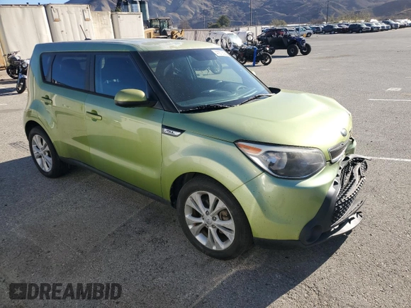 2015 Kia Soul + with VIN KNDJP3A5XF7794534, listed as a Copart auction lot 41870595 with 62,811 mi miles and Salvage Title. Bid and sale history available at carsss.com. Image 4.