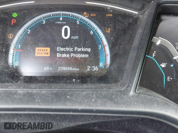 2019 Honda Civic LX with VIN 2HGFC2F61KH564474, listed as a IAAI auction lot 42156385 with 239,694 mi miles and . Bid and sale history available at DreamBid. Image 15.