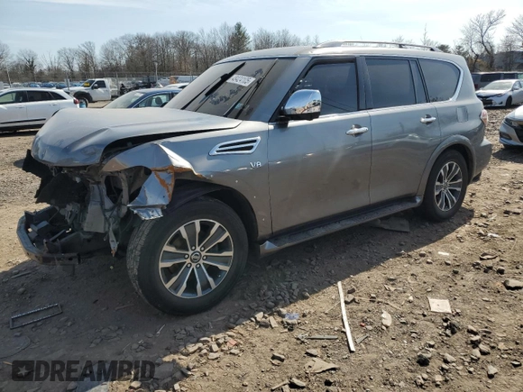2020 Nissan Armada SL with VIN JN8AY2ND9L9108495, listed as a Copart auction lot 48424105 with 84,392 mi miles and Salvage Title. Bid and sale history available at carsss.com. Image 1.