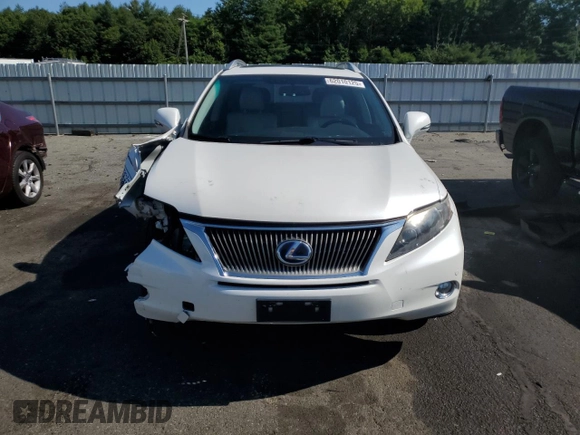 2012 Lexus RX 450h with VIN JTJBC1BA0C2050107, listed as a Copart auction lot 62010125 with Not provided miles and Salvage title. Bid and sale history available at DreamBid. Image 5.