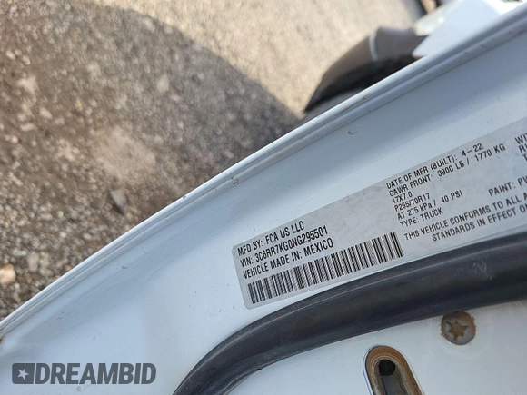 2022 Ram 1500 Tradesman с VIN 3C6RR7KG0NG295501, выставлен на аукционе IAAI как лот 42621107 с пробегом 76 915 миль миль и . История ставок и продаж доступна на DreamBid. Изображение 1.