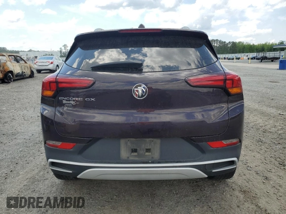 2021 Buick Encore GX Select with VIN KL4MMDSL7MB143133, listed as a Copart auction lot 55728285 with 87,731 mi miles and Salvage title. Bid and sale history available at DreamBid. Image 6.