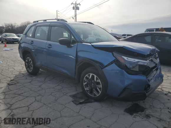 2025 Subaru Forester z VIN JF2SLDACXSH497631, wystawiony jako Copart lot #45651565 z przebiegiem 653 mil mil oraz Szkoda całkowita • Salvage title. Historia ofert i sprzedaży dostępna na DreamBid. Obrazek 4.