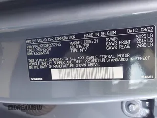 2023 Volvo XC40 Ultimate Dark Theme z VIN YV4L12UX9P2952245, wystawiony jako IAAI lot #42205666 z przebiegiem 19 952 mil mil oraz . Historia ofert i sprzedaży dostępna na DreamBid. Obrazek 9.