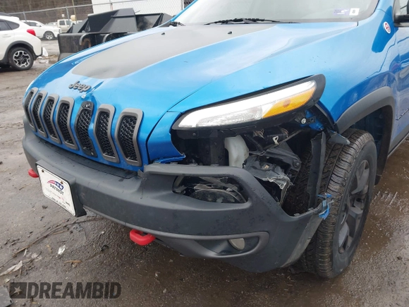 2018 Jeep Cherokee Trailhawk with VIN 1C4PJMBX3JD512813, listed as a IAAI auction lot 41457312 with 125,644 mi miles. Bid and sale history available at carsss.com. Image 6.