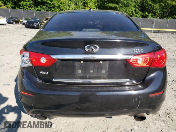 2017 Infiniti Q50 Premium with VIN JN1EV7AR2HM838907, listed as a Copart auction lot 56480525 with 161,304 mi miles and Salvage title. Bid and sale history available at DreamBid. Image 6.