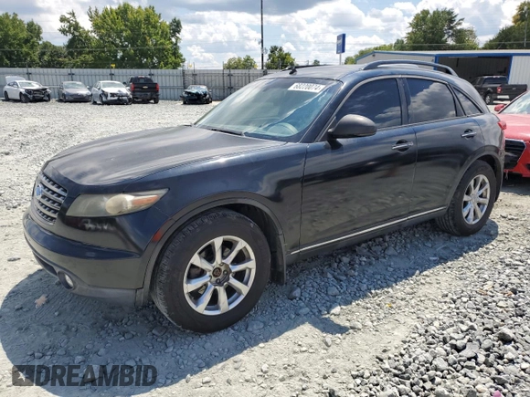 2007 Infiniti FX with VIN JNRAS08W27X203660, listed as a Copart auction lot 68220074 with 188,960 mi miles and Salvage Title. Bid and sale history available at DreamBid. Image 1.