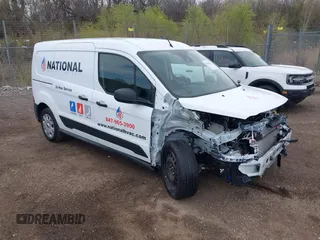 2023 Ford Transit Connect XL with VIN NM0LS7S28P1565502, listed as a IAAI auction lot 42109053 with 13,497 mi miles and . Bid and sale history available at DreamBid. Image 1.