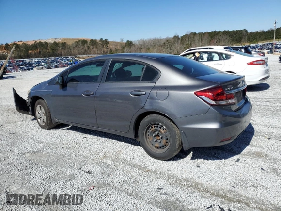 2013 Honda Civic LX with VIN 19XFB2F56DE052569, listed as a Copart auction lot 48957345 with 194,649 mi miles and Salvage Title. Bid and sale history available at DreamBid. Image 2.