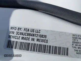 2022 Jeep Compass Latitude с VIN 3C4NJCBB4NT210839, выставлен на аукционе IAAI как лот 42085461 с пробегом 27 638 миль миль и . История ставок и продаж доступна на DreamBid. Изображение 9.