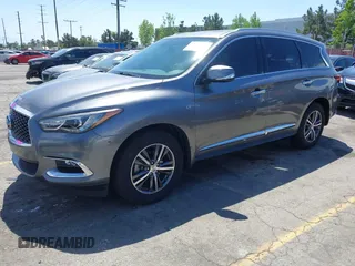 2018 Infiniti QX60 with VIN 5N1DL0MN8JC517525, listed as a IAAI auction lot 41993307 with 38,130 mi miles and . Bid and sale history available at DreamBid. Image 2.