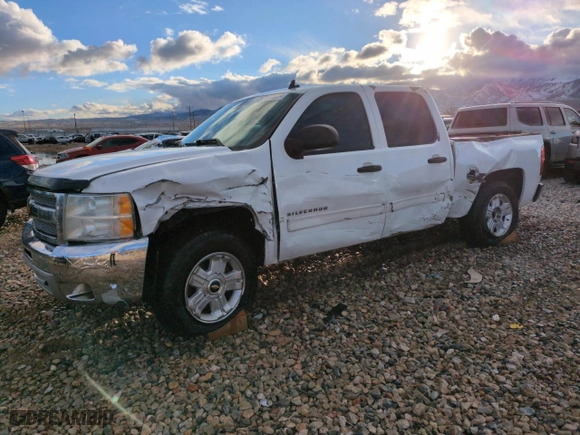 2012 Chevrolet Silverado 1500 LT with VIN 3GCPKSE75CG100265, listed as a Copart auction lot 83120224 with 143,807 mi miles and Salvage Title. Bid and sale history available at carsss.com. Image 1.