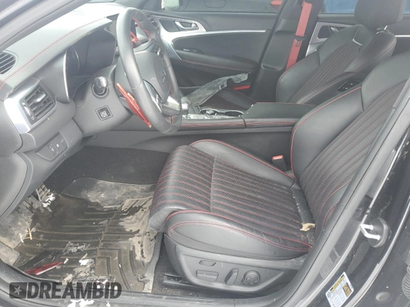 2023 Genesis G70 3.3T with VIN KMTG54TE5PU122081, listed as a Copart auction lot 45545305 with 17,674 mi miles and Salvage Title. Bid and sale history available at DreamBid. Image 7.
