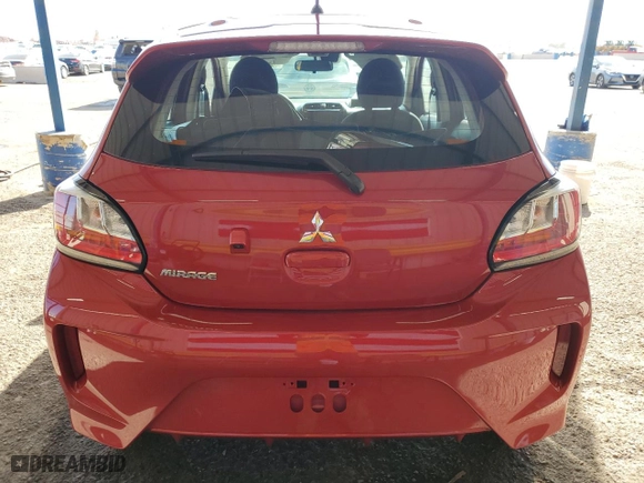 2024 Mitsubishi Mirage ES with VIN ML32AUHJ8RH019066, listed as a Copart auction lot 51341325 with 7,080 mi miles and Non Repairable. Bid and sale history available at carsss.com. Image 6.