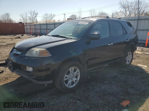 2006 Acura MDX Touring w/Navi with VIN 2HNYD18806H547372, listed as a Copart auction lot 48520355 with 216,415 mi miles and Salvage Title. Bid and sale history available at carsss.com. Image 1.