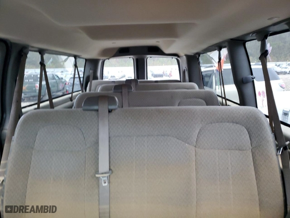 2019 Chevrolet Express Passenger LT with VIN 1GAZGPFG8K1239723, listed as a Copart auction lot 80078994 with 0 mi miles and Salvage Title. Bid and sale history available at carsss.com. Image 10.