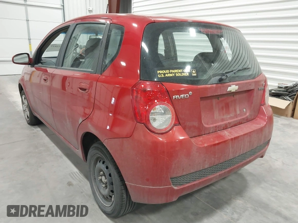 2009 Chevrolet Aveo 1LT with VIN KL1TD66E89B610602, listed as a IAAI auction lot 41829837 with 121,664 mi miles and . Bid and sale history available at DreamBid. Image 3.