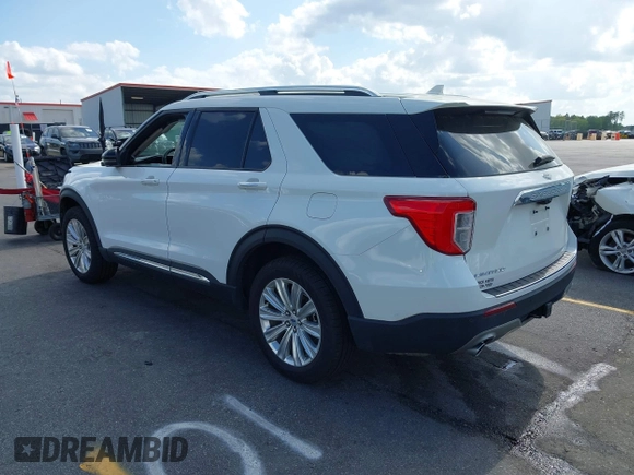 2023 Ford Explorer Limited with VIN 1FMSK7FH8PGB28394, listed as a IAAI auction lot 41883654 with 61,998 mi miles. Bid and sale history available at carsss.com. Image 3.