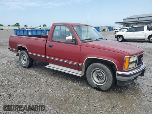 1990 GMC Sierra 1500 z VIN 1GTFC24K8LE514419, wystawiony jako Copart lot #57265335 z przebiegiem 162 045 mil mil oraz Szkoda całkowita • Salvage title. Historia ofert i sprzedaży dostępna na DreamBid. Obrazek 4.