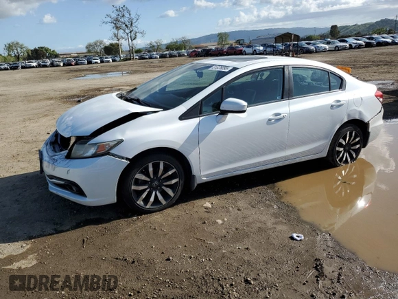 2015 Honda Civic Sedan EX-L with VIN 19XFB2F94FE218657, listed as a Copart auction lot 51828095 with 218,179 mi miles and Salvage Title. Bid and sale history available at carsss.com. Image 1.