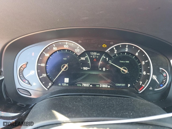 2019 BMW 5 Series 530i with VIN WBAJA5C57KG900892, listed as a Copart auction lot 82915404 with 79,037 mi miles and Salvage Title. Bid and sale history available at carsss.com. Image 9.